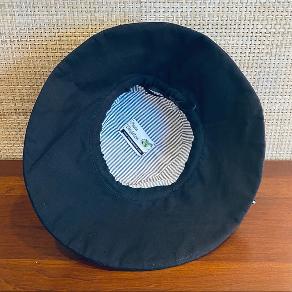 Paula Singleton Accessories Hpdesigner Extra Wide Brim Black White